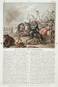 Battaglia di Fontenoy, 1745, inciso da Louis Le Coeur, 1787 da Jean Jacques Francois Le Barbier